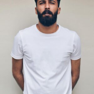 Solid-colored men's T-shirt